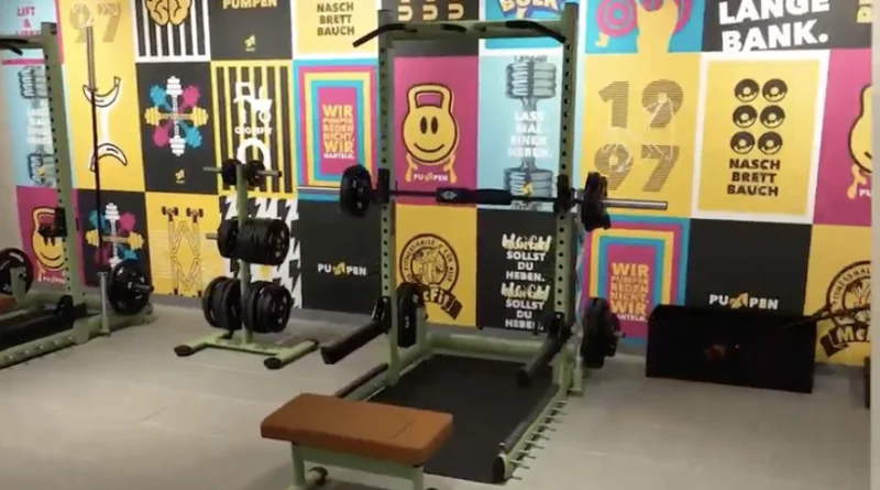 McFit gym with new strength training equipment