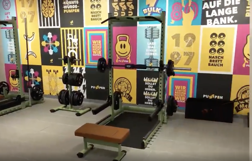 McFit gym with new strength training equipment